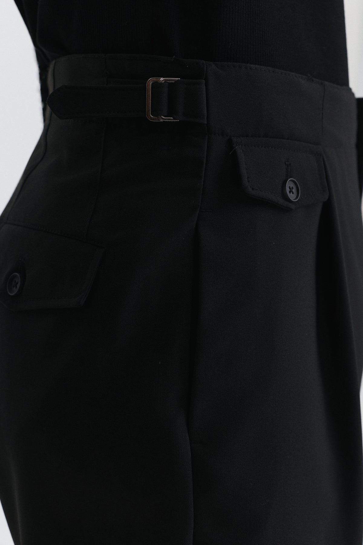 High-Waisted Pleated Pants
