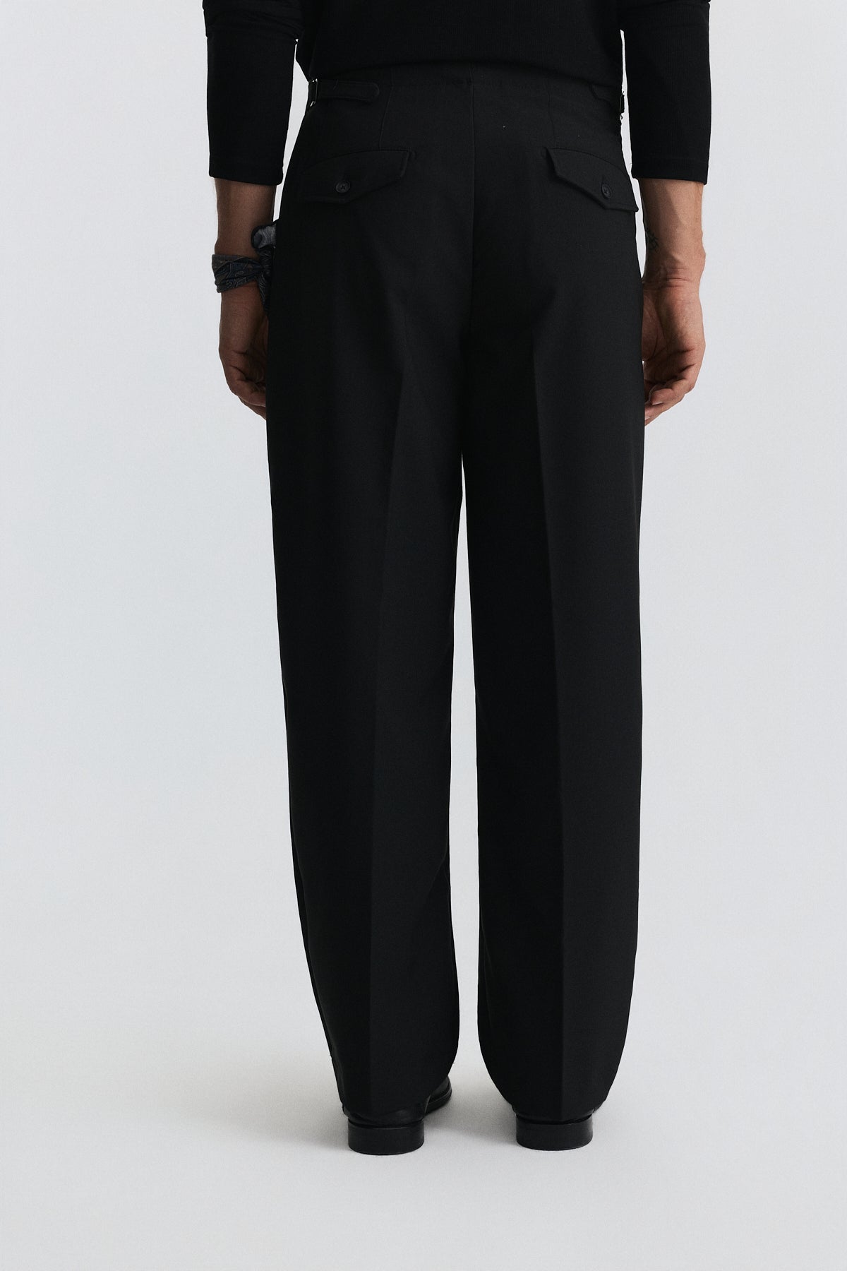 High-Waisted Pleated Pants
