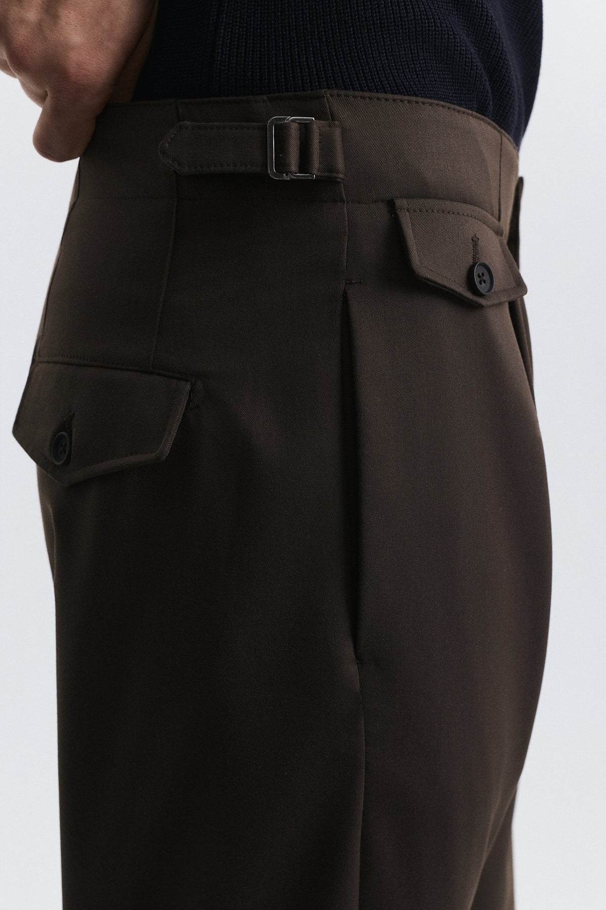 High-Waisted Pleated Pants