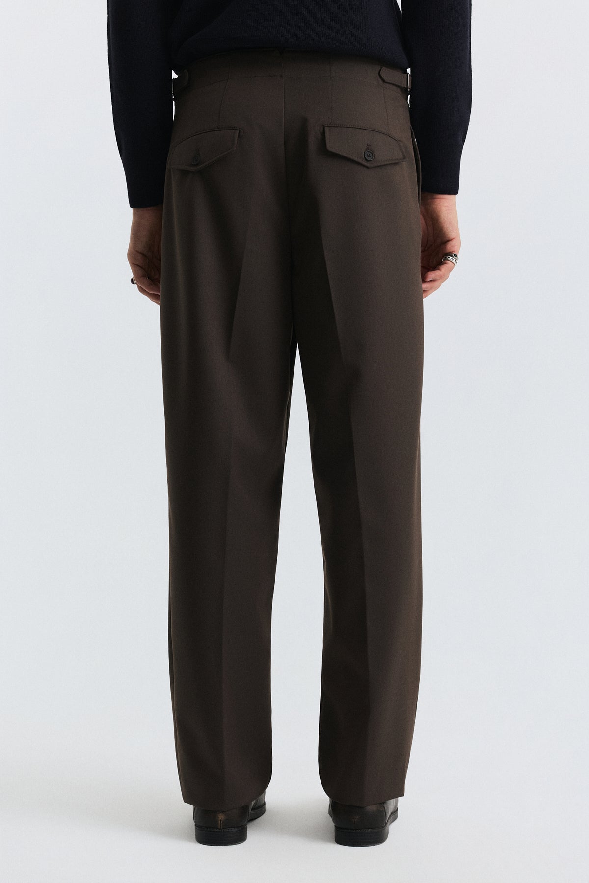 High-Waisted Pleated Pants