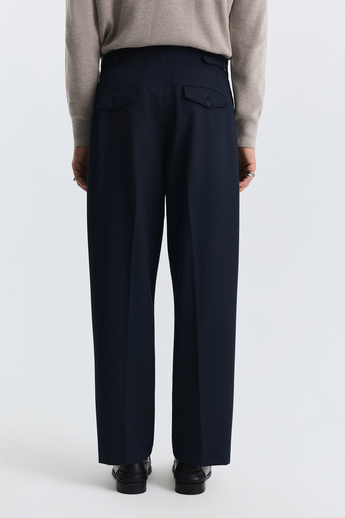 High-Waisted Pleated Pants