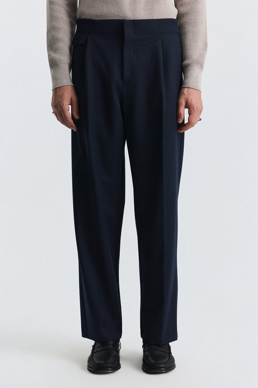 High-Waisted Pleated Pants