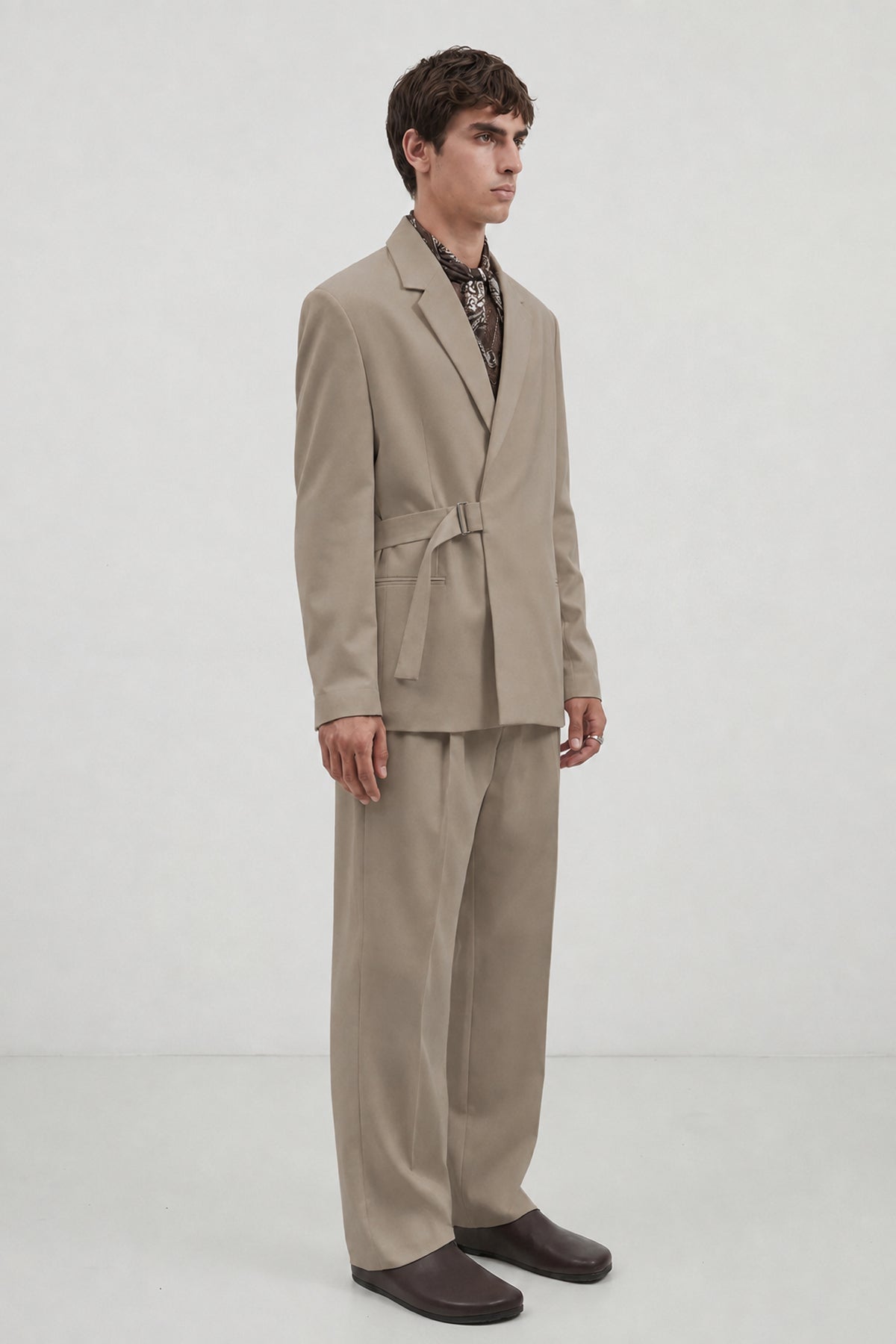 Relax Fit Belted Blazer Jacket