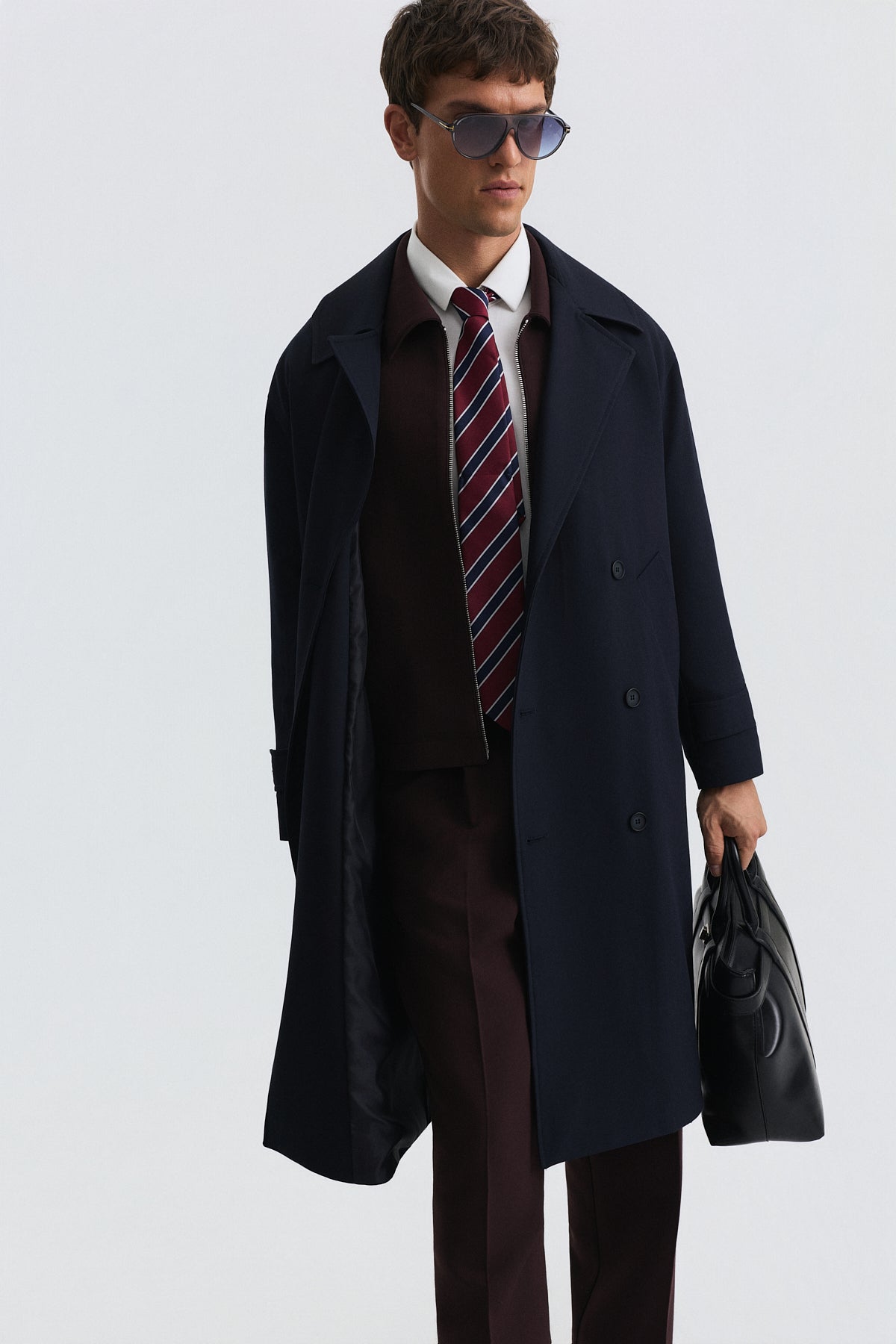 Long Relaxed-Fit Trench Coat
