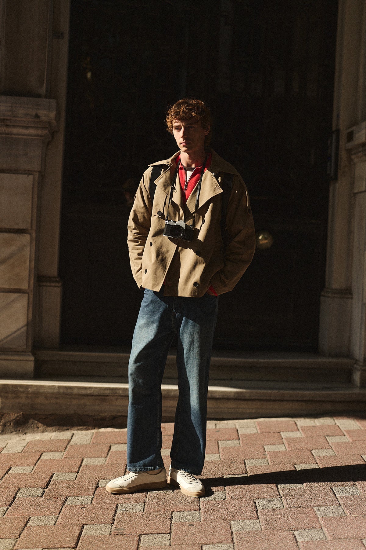 Relaxed Double-Breasted Trench Coat