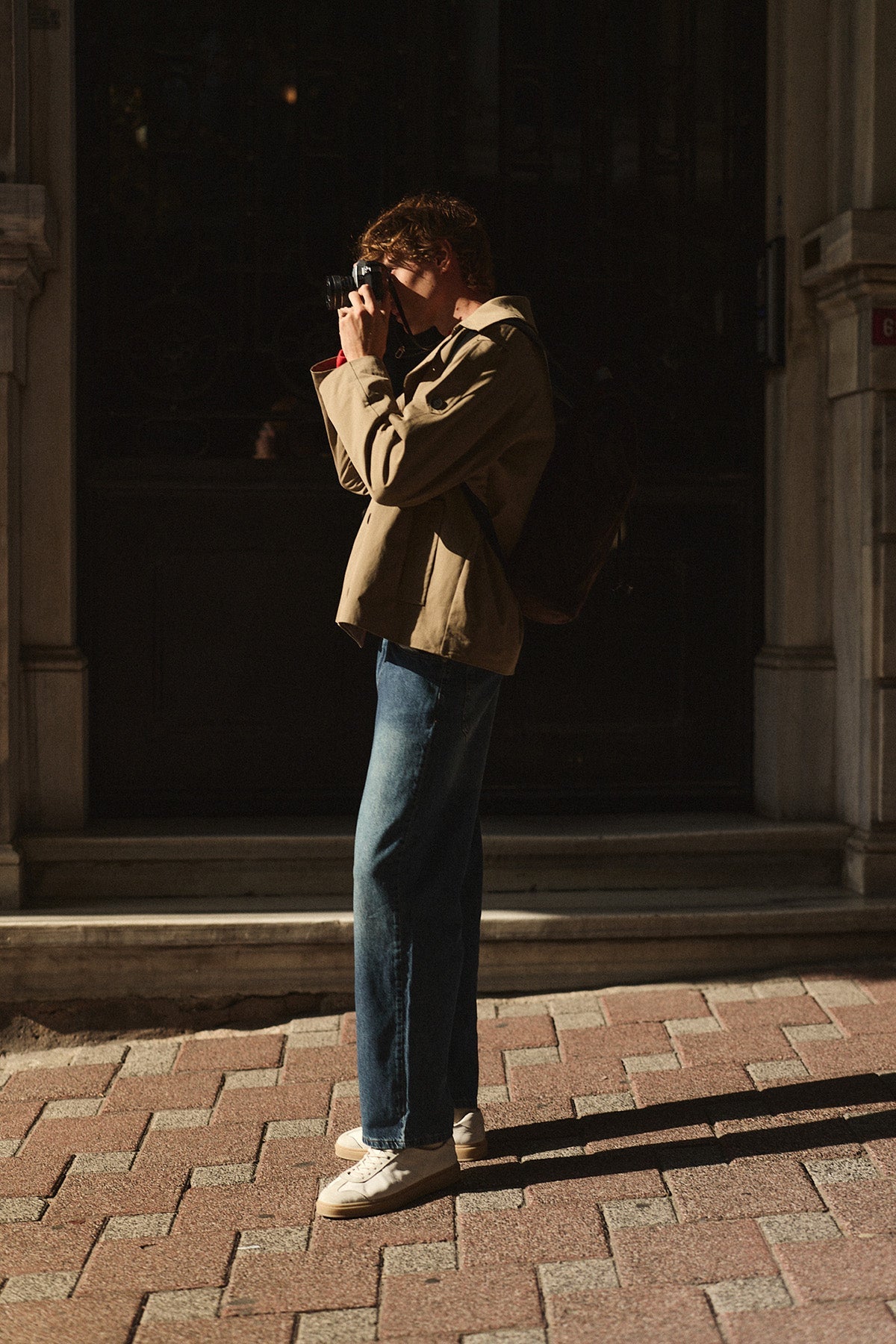 Relaxed Double-Breasted Trench Coat