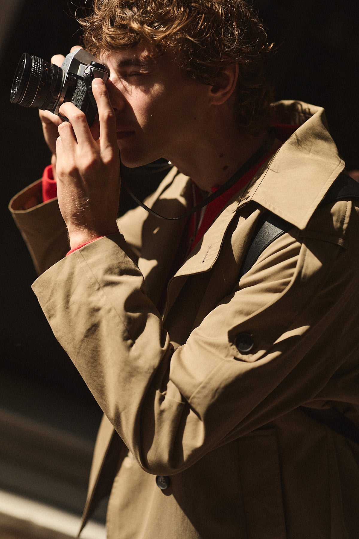 Relaxed Double-Breasted Trench Coat
