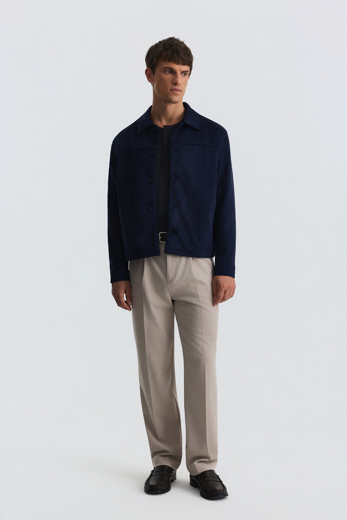 Relaxed Faux Suede Jacket