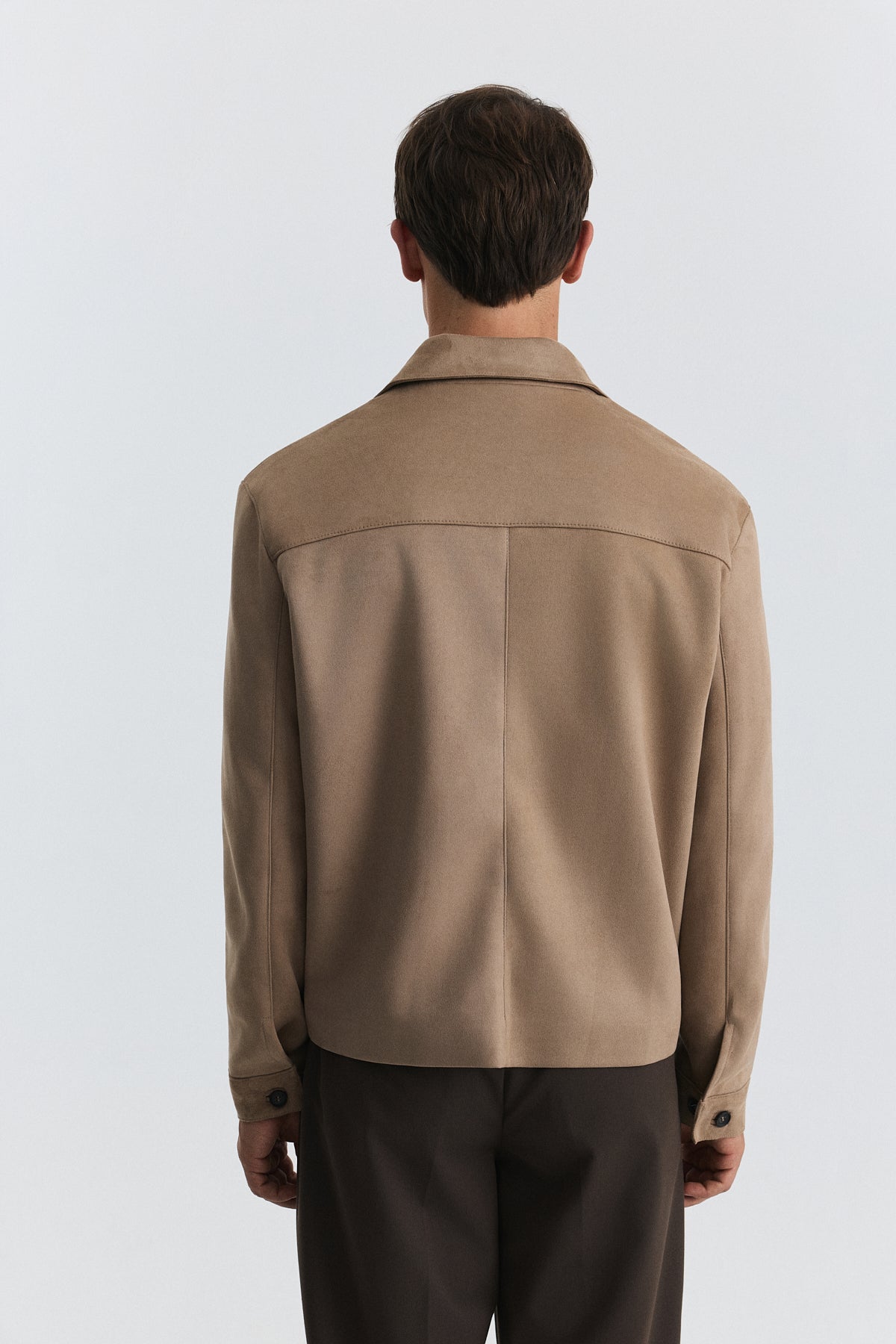 Relaxed Faux Suede Jacket