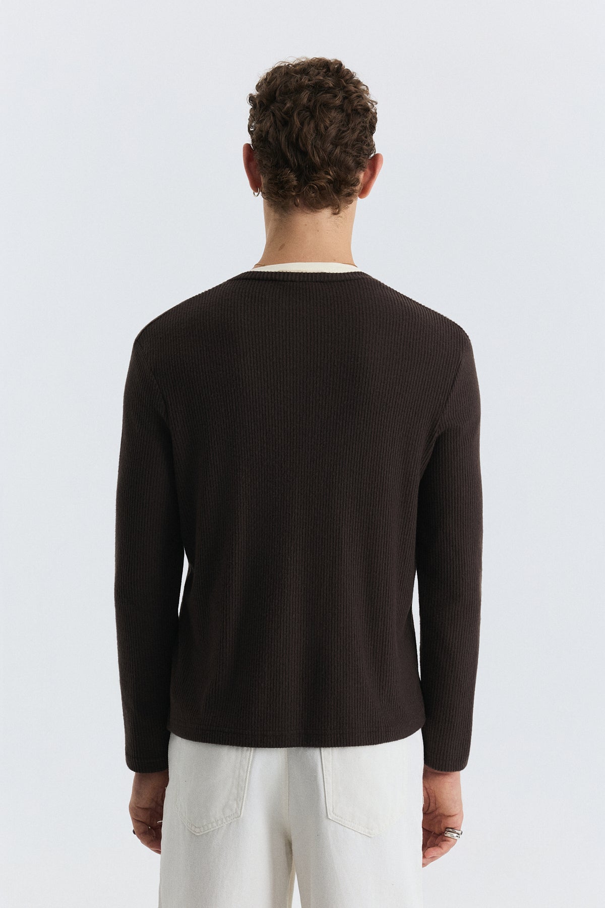 T-Shirt with Button Closure and Drawstring