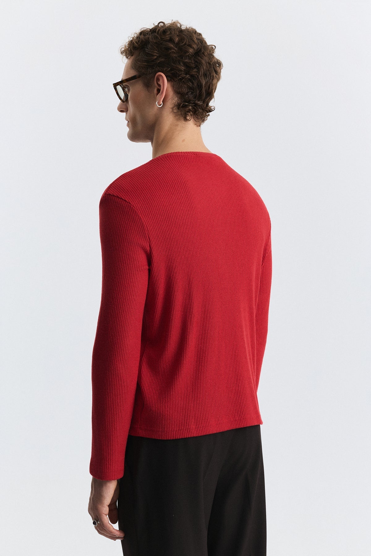 T-Shirt with Button Closure and Drawstring