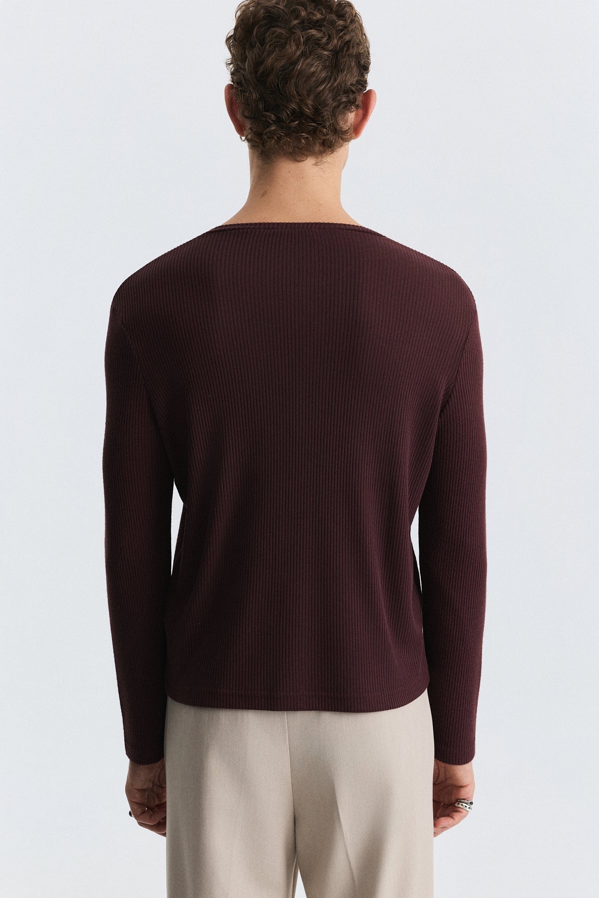 T-Shirt with Button Closure and Drawstring