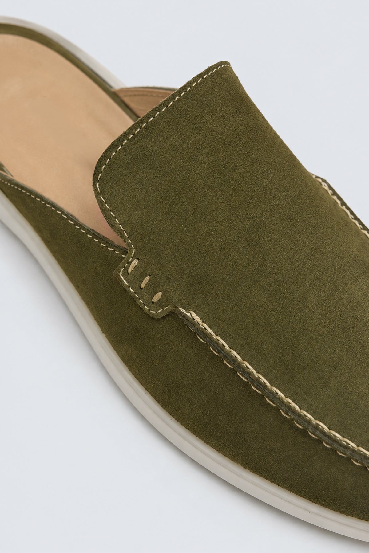 Thick-Soled 100% Suede Sabot