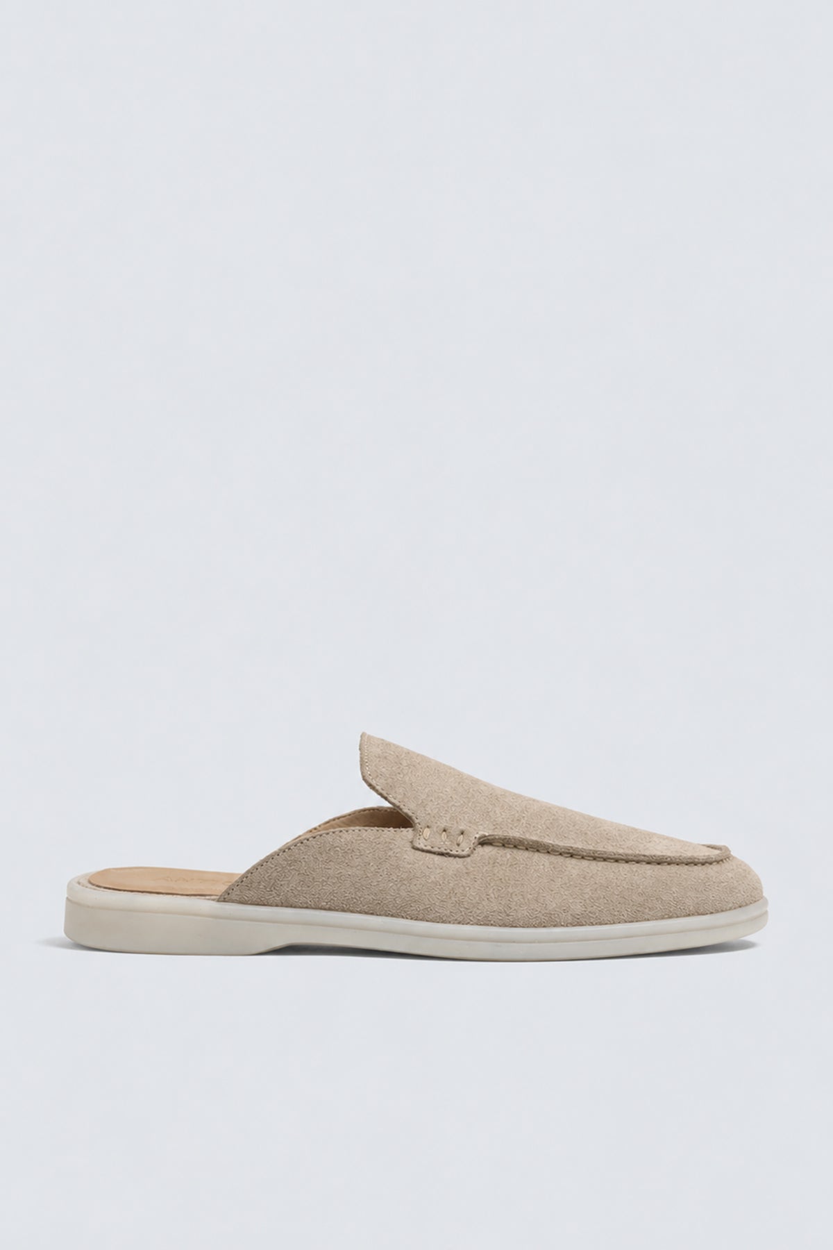 Thick-Soled 100% Suede Sabot