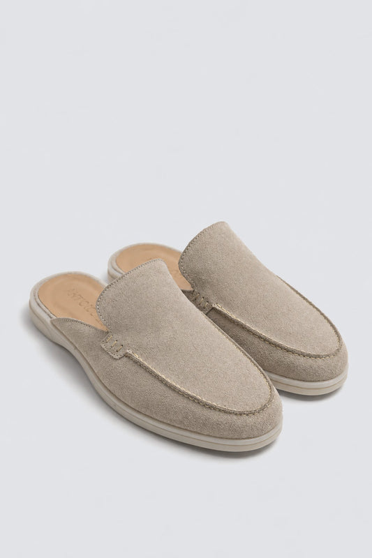 Thick-Soled 100% Suede Sabot