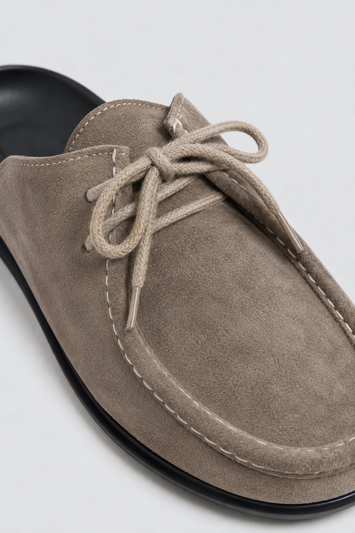 100% Suede Lace-Up Sabot