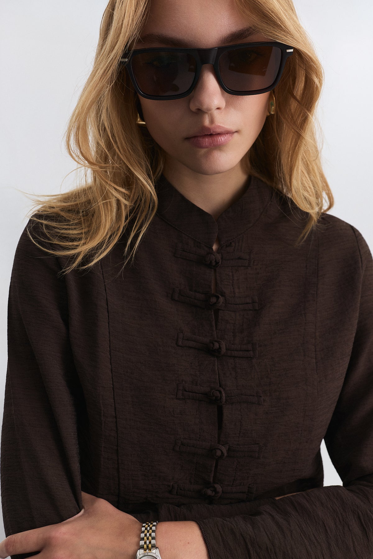 Relax Fit Embellished Button-Down Shirt