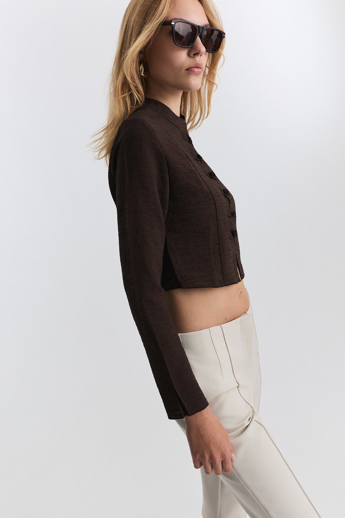 Relax Fit Embellished Button-Down Shirt