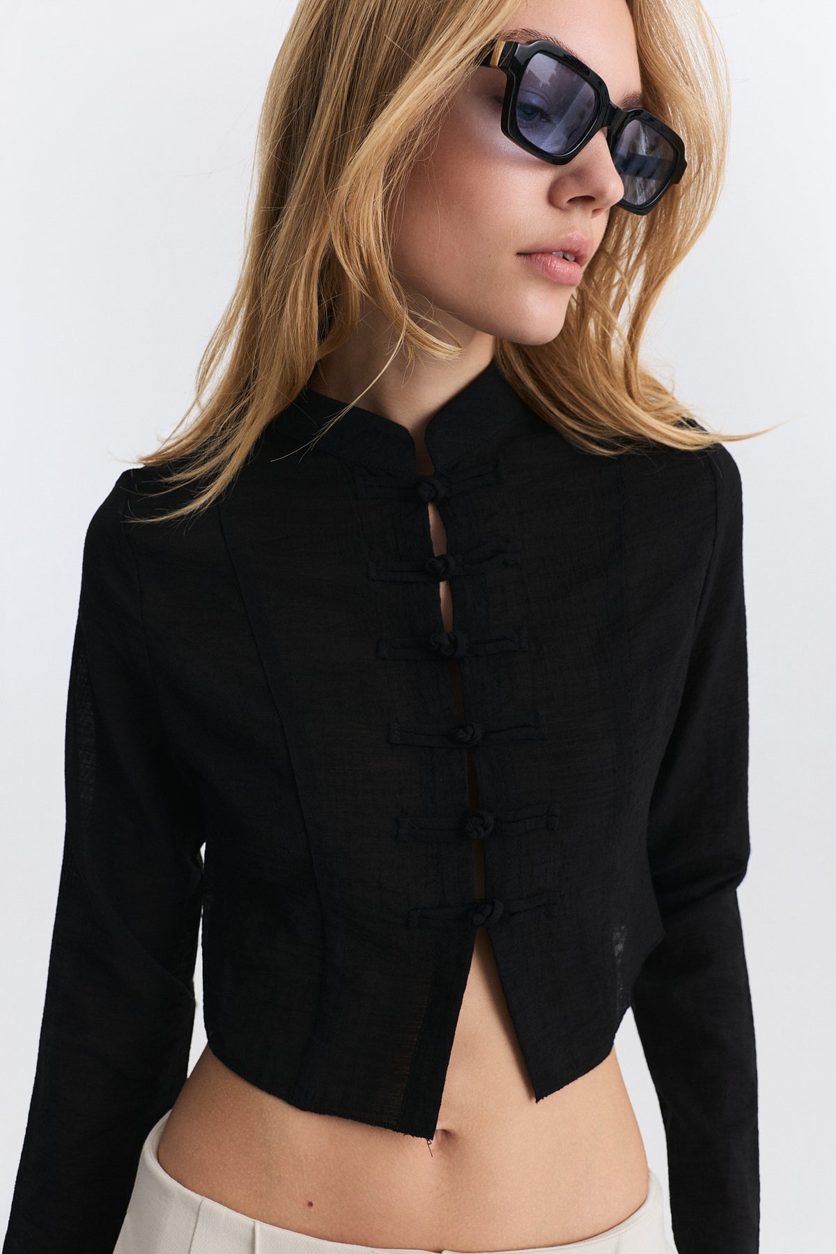 Relax Fit Embellished Button-Down Shirt