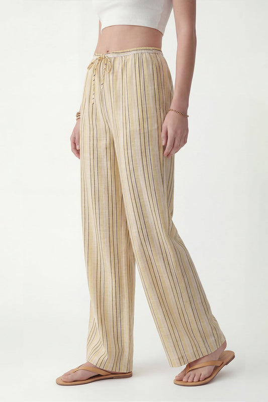 Striped Wide-Leg Pants