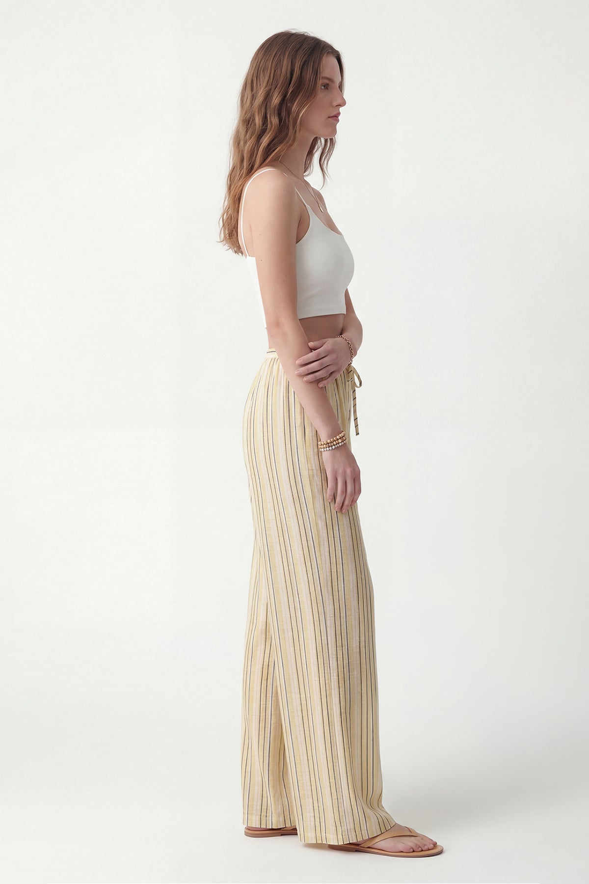 Striped Wide-Leg Pants