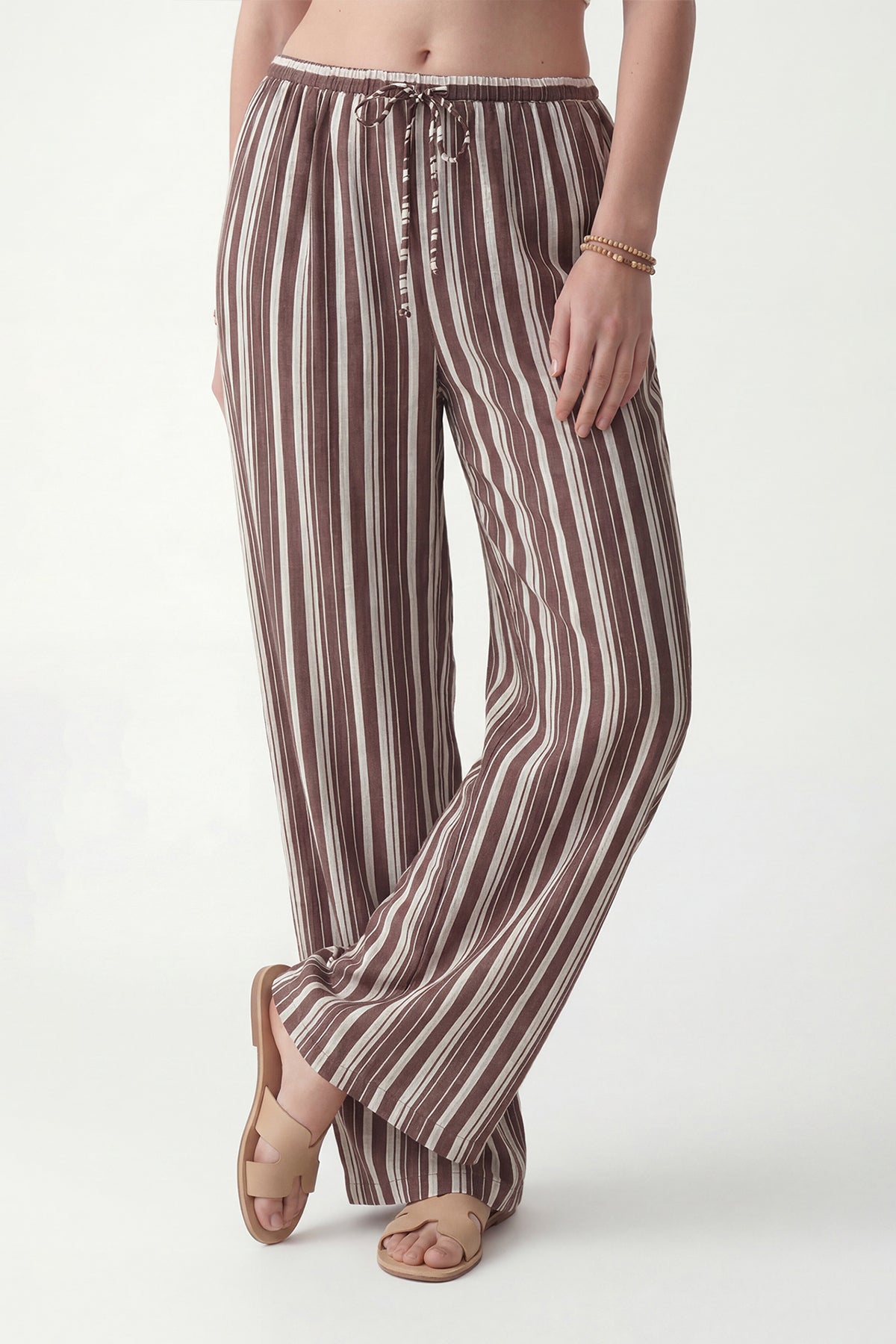 Striped Wide-Leg Pants