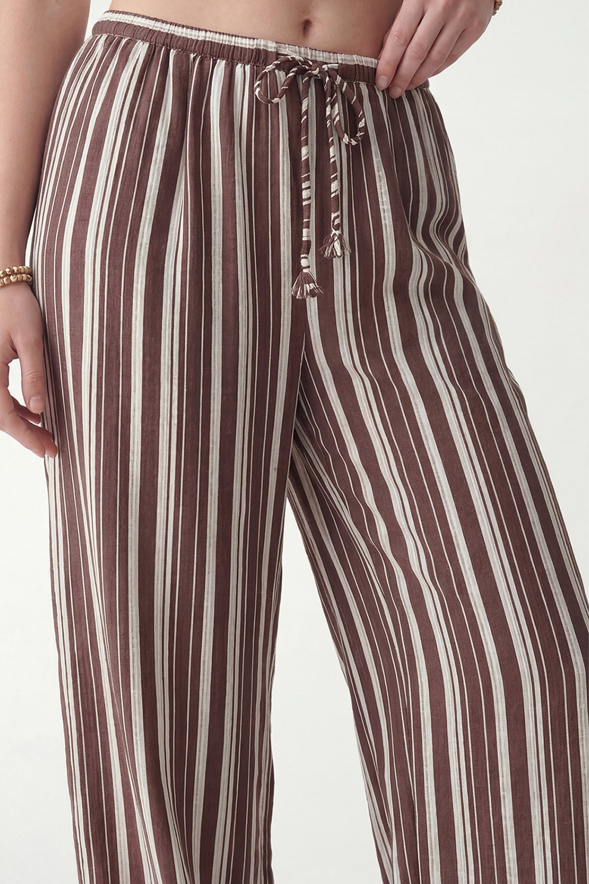 Striped Wide-Leg Pants