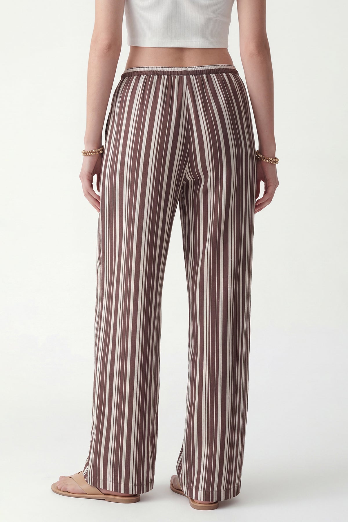 Striped Wide-Leg Pants