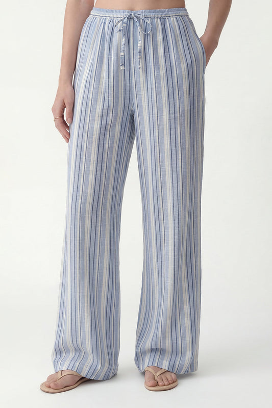 Striped Wide-Leg Pants