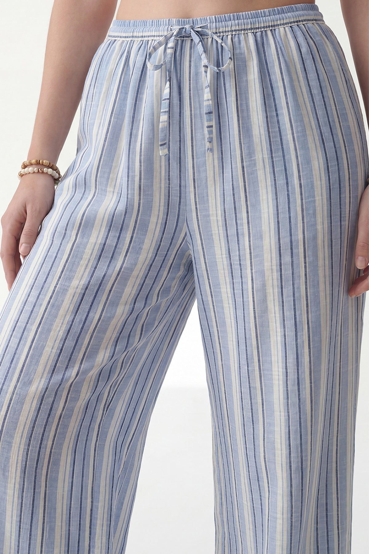 Striped Wide-Leg Pants