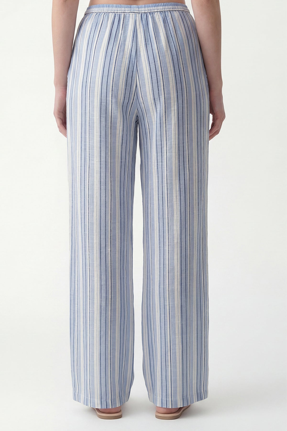 Striped Wide-Leg Pants
