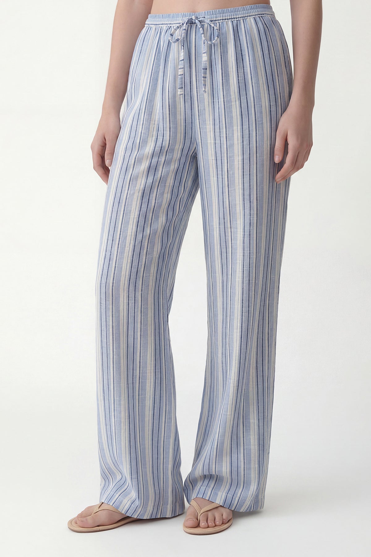 Striped Wide-Leg Pants