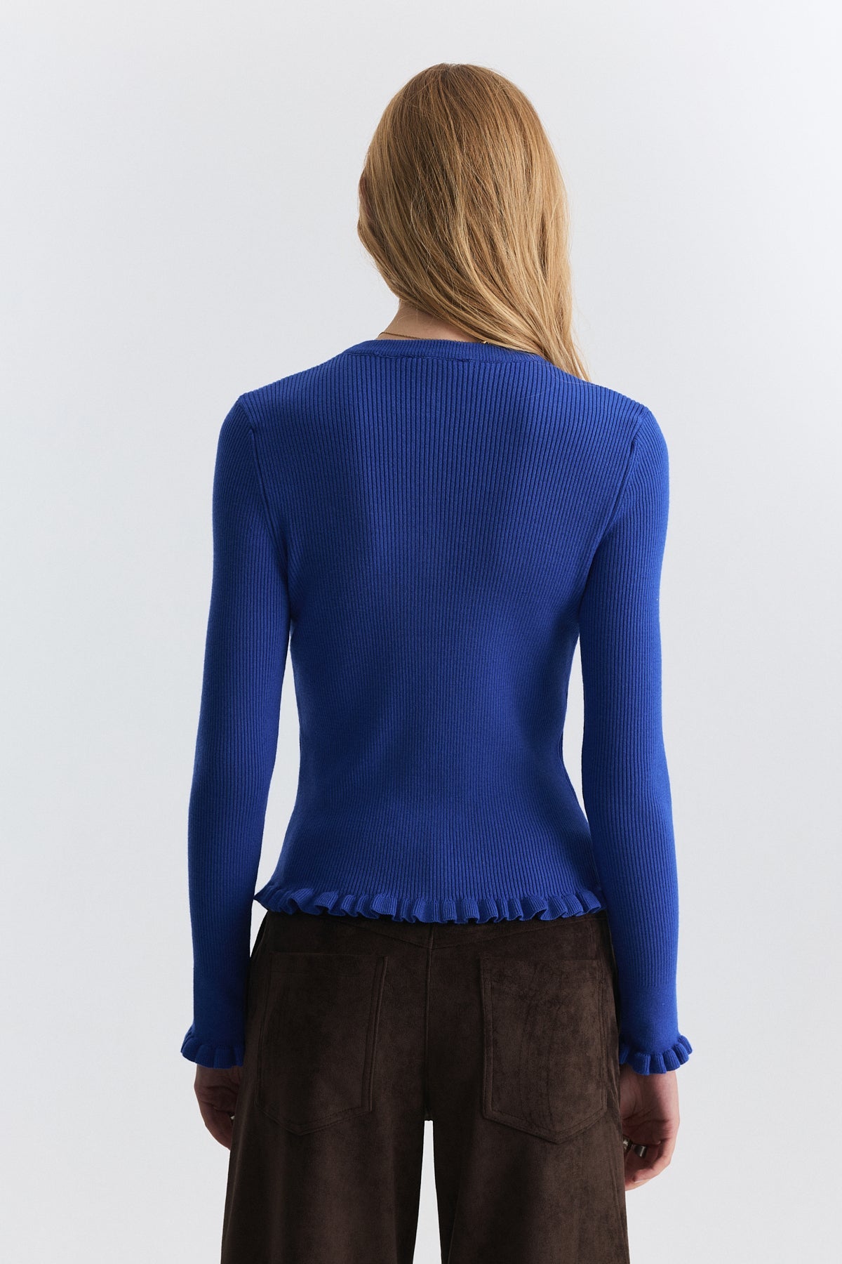 Sweater with Ruffled Details