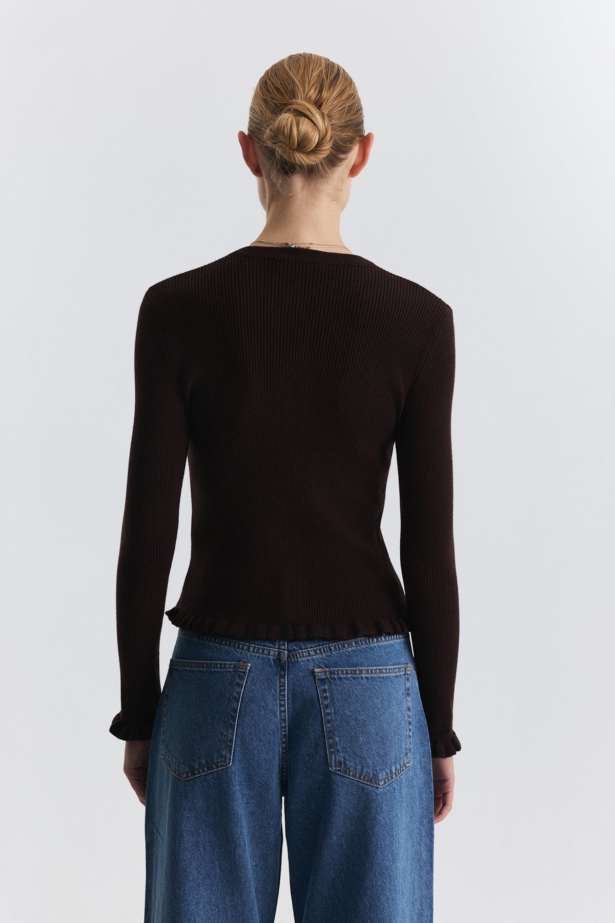 Sweater with Ruffled Details