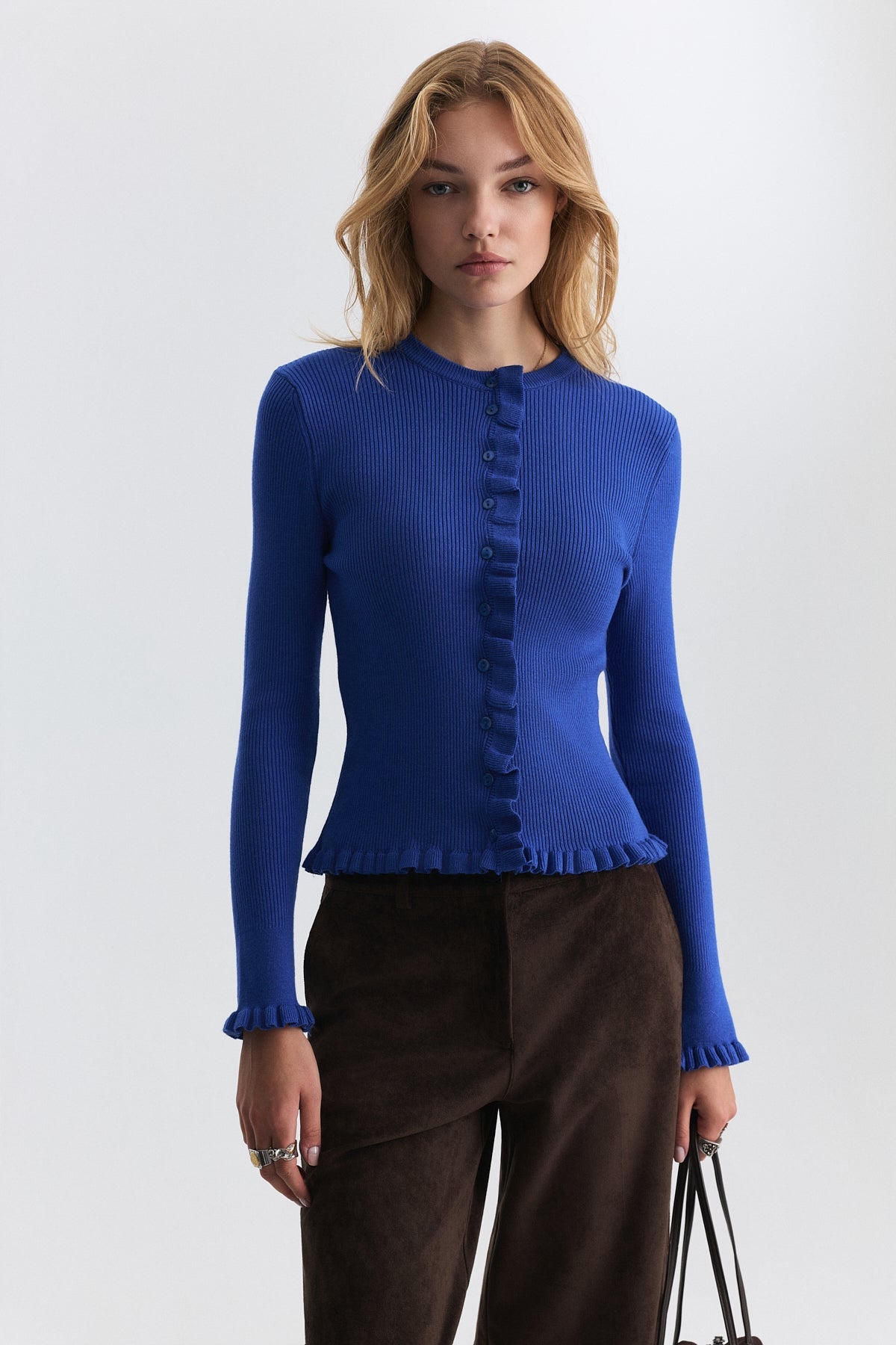 Sweater with Ruffled Details