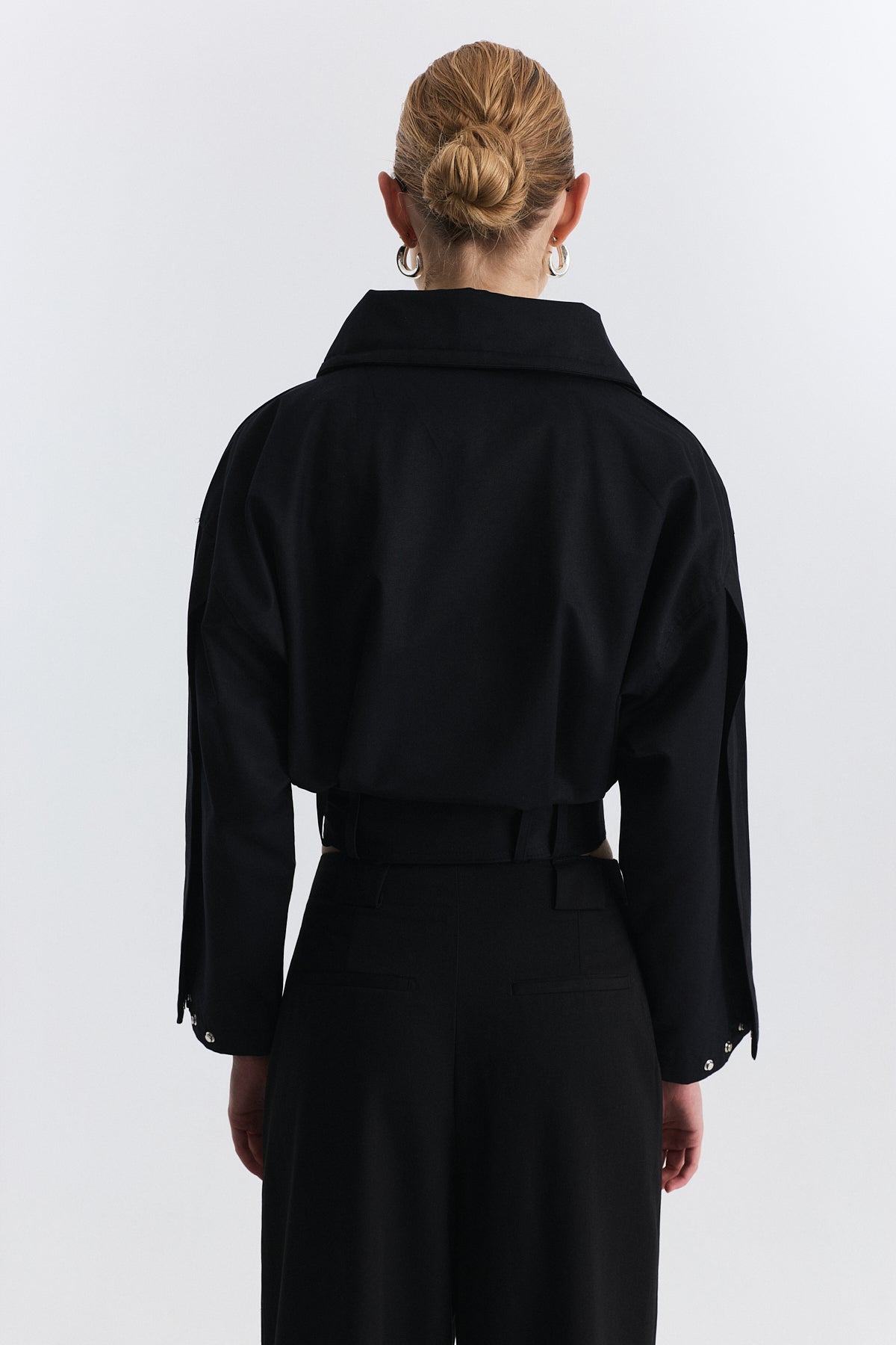 Short Trench Coat with a Belt