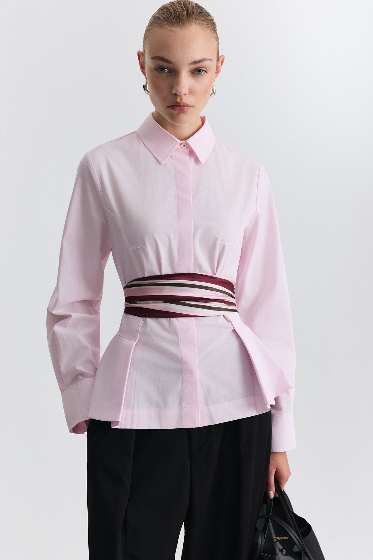 Peplum Poplin Shirt
