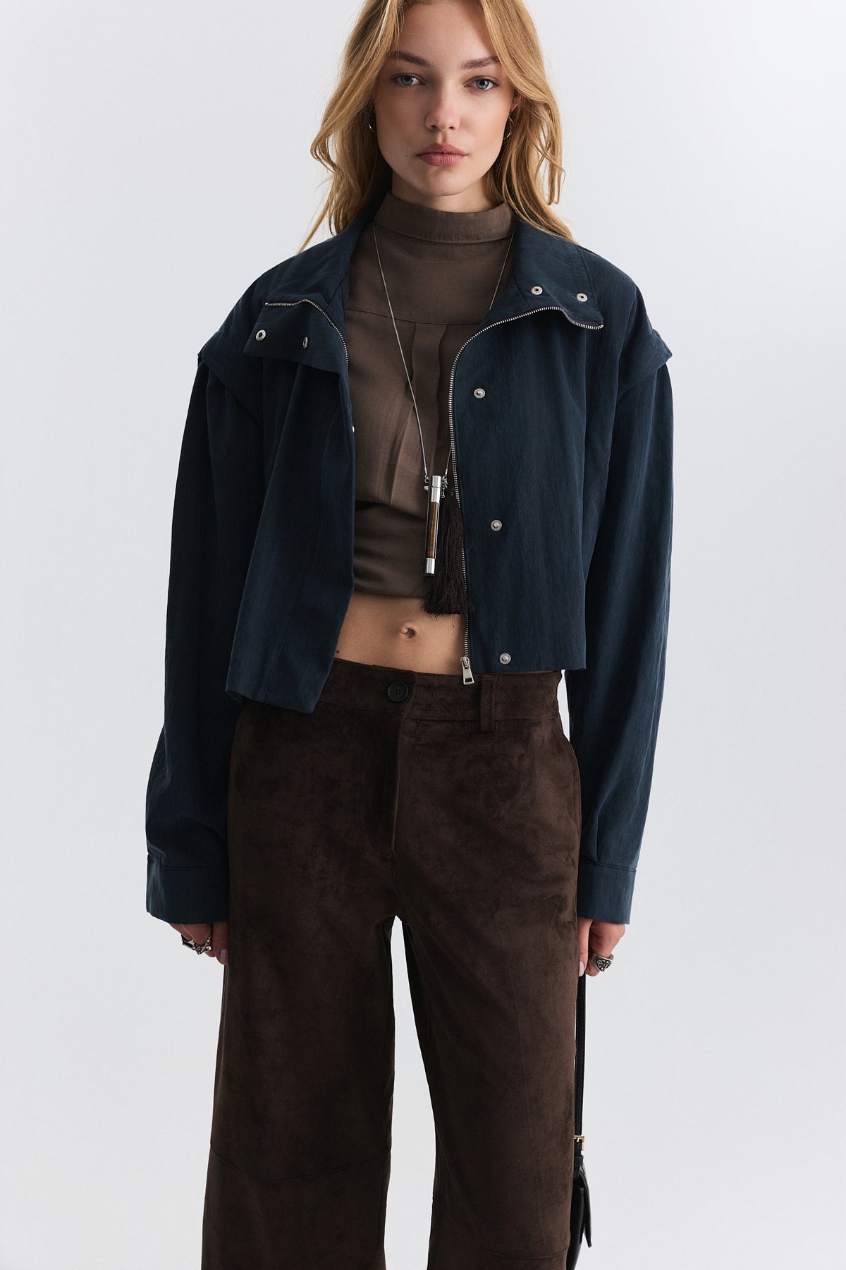 Stand-Up Collar Bomber Jacket