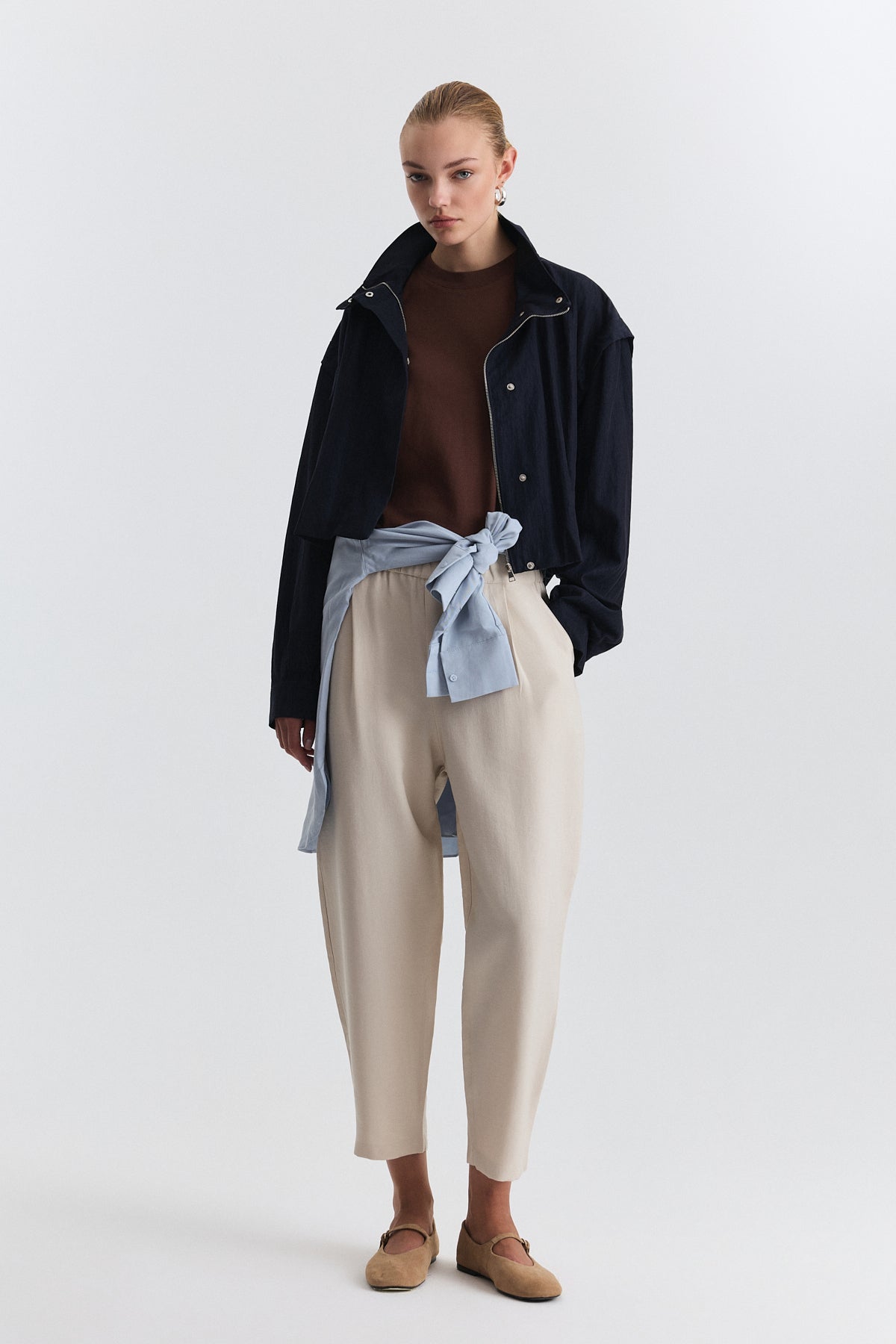 Stand-Up Collar Bomber Jacket