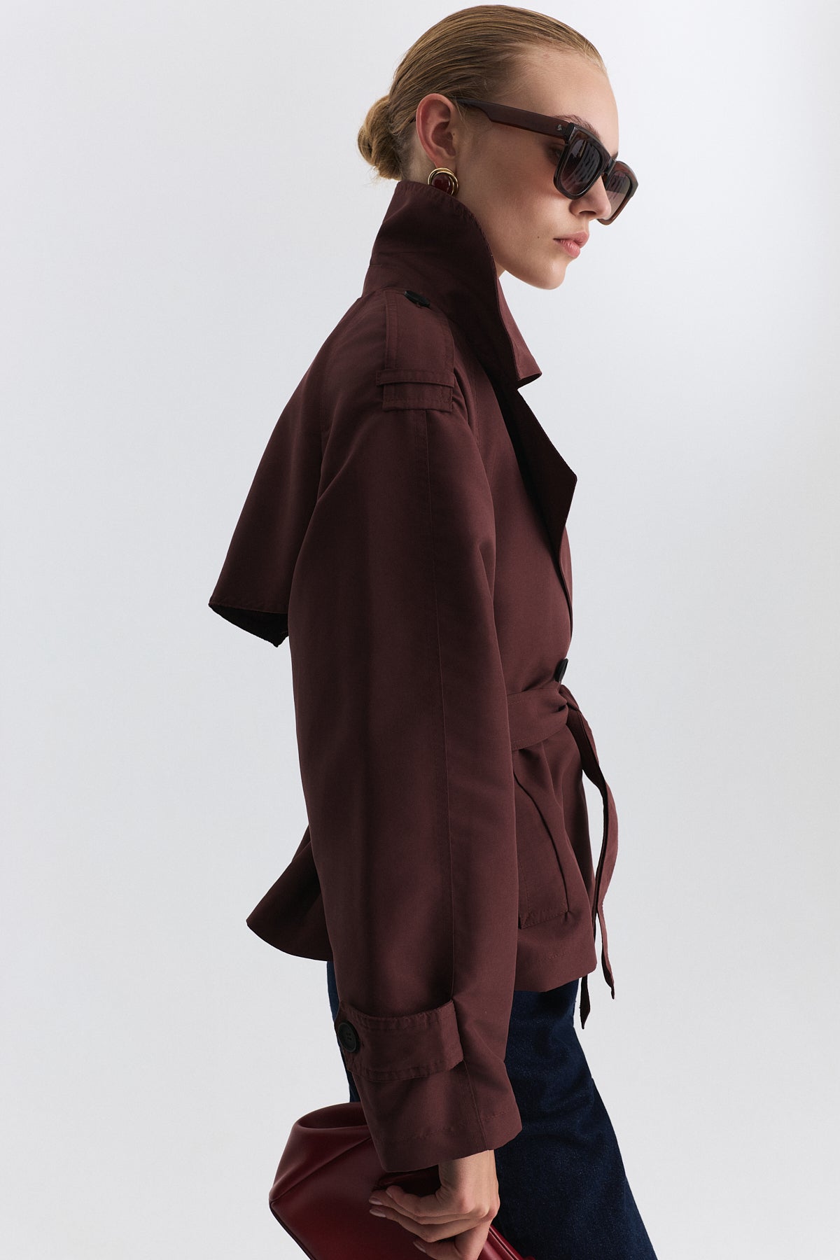 Short Trench Coat with Belt BA26Y517