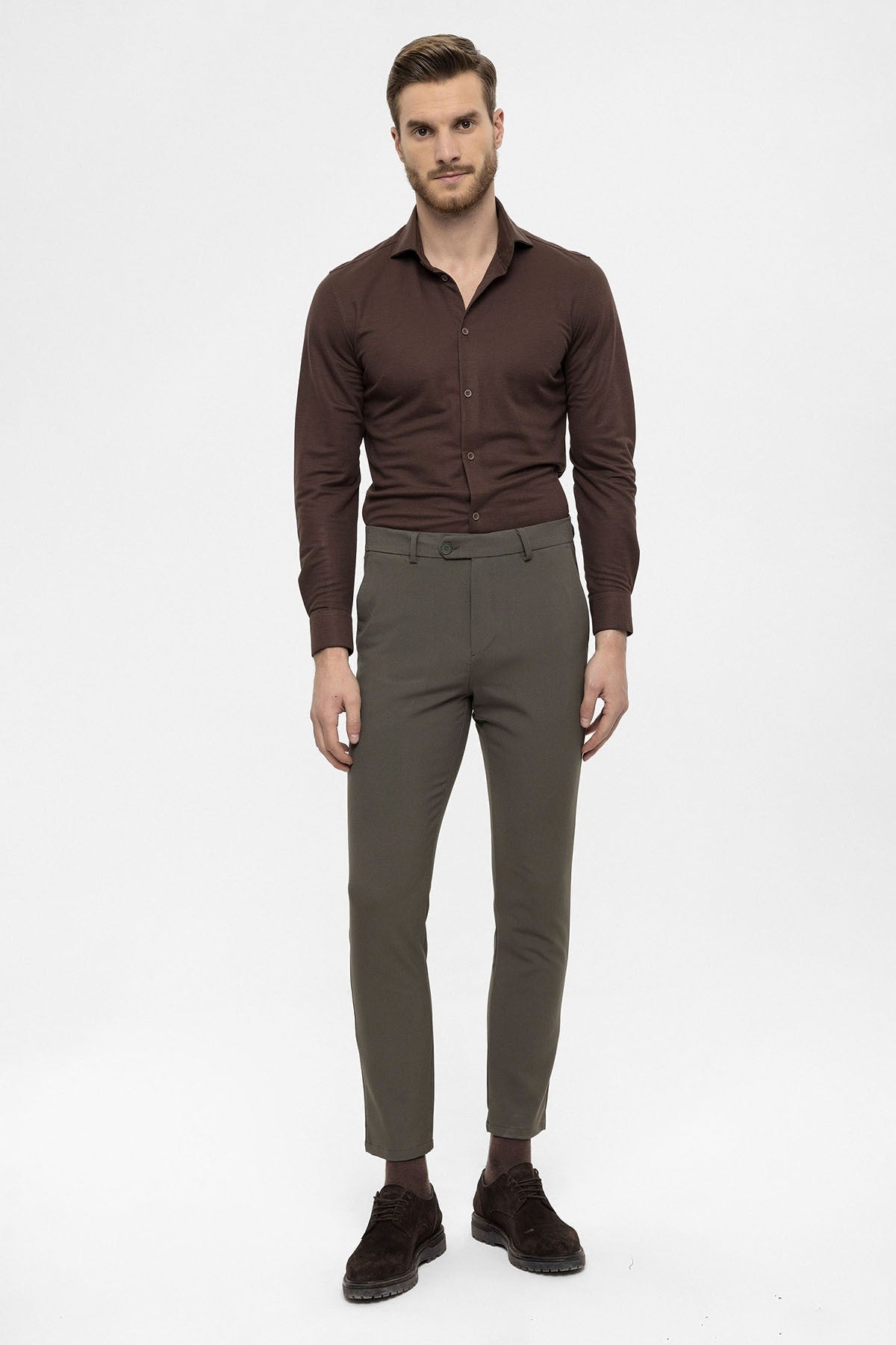 Men's Accessories: Slim-Fit Pants with Detailed Design