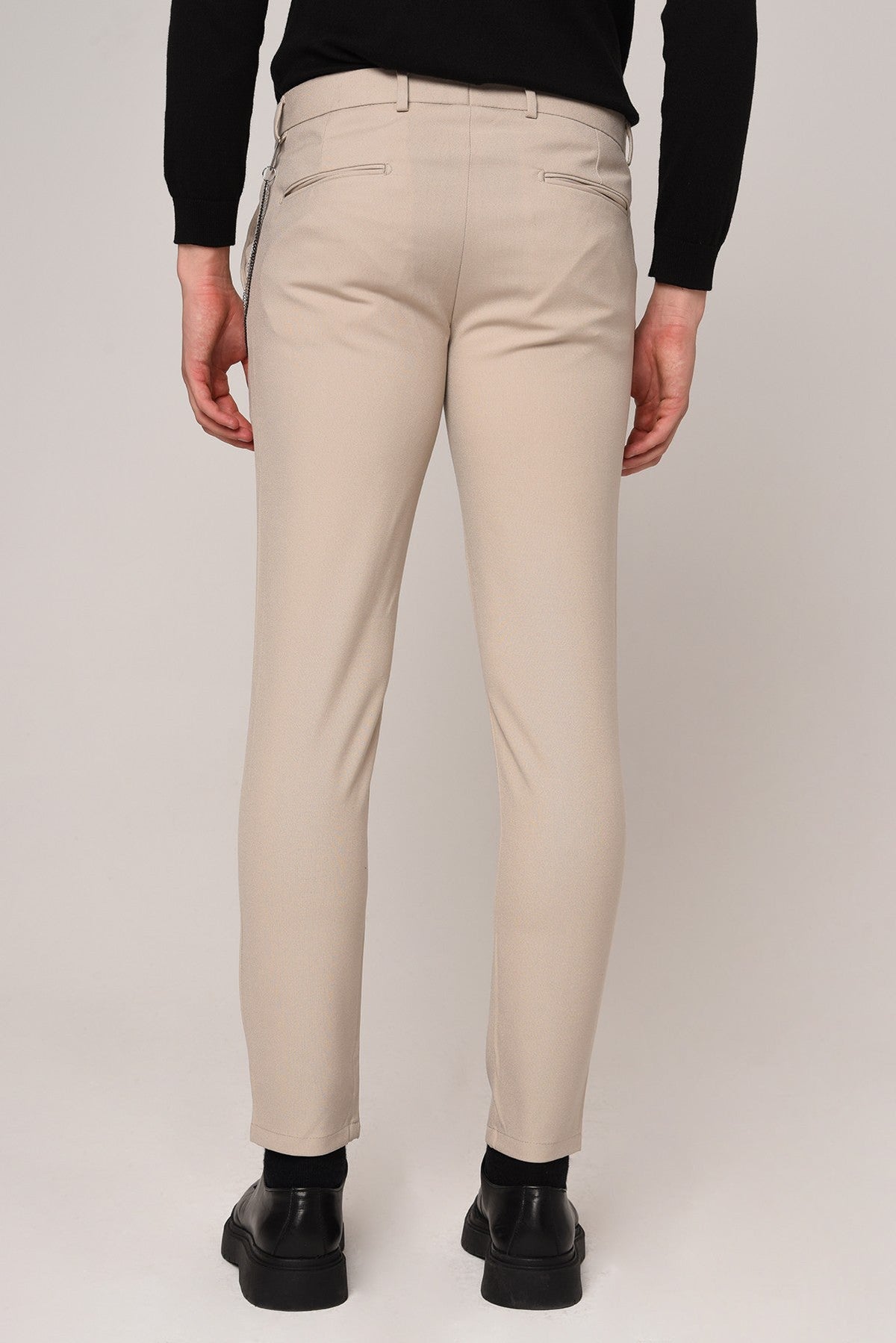 Men's Accessories: Slim-Fit Pants with Detailed Design