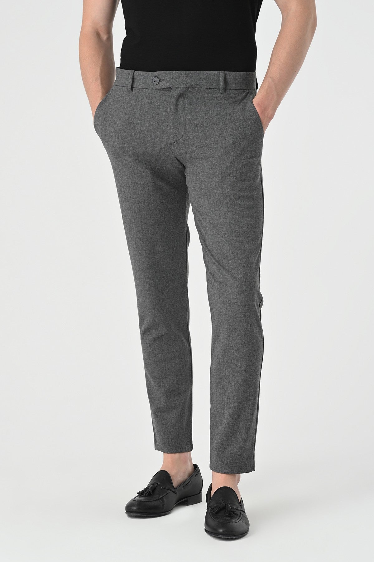 Men's Accessories: Slim-Fit Pants with Detailed Design