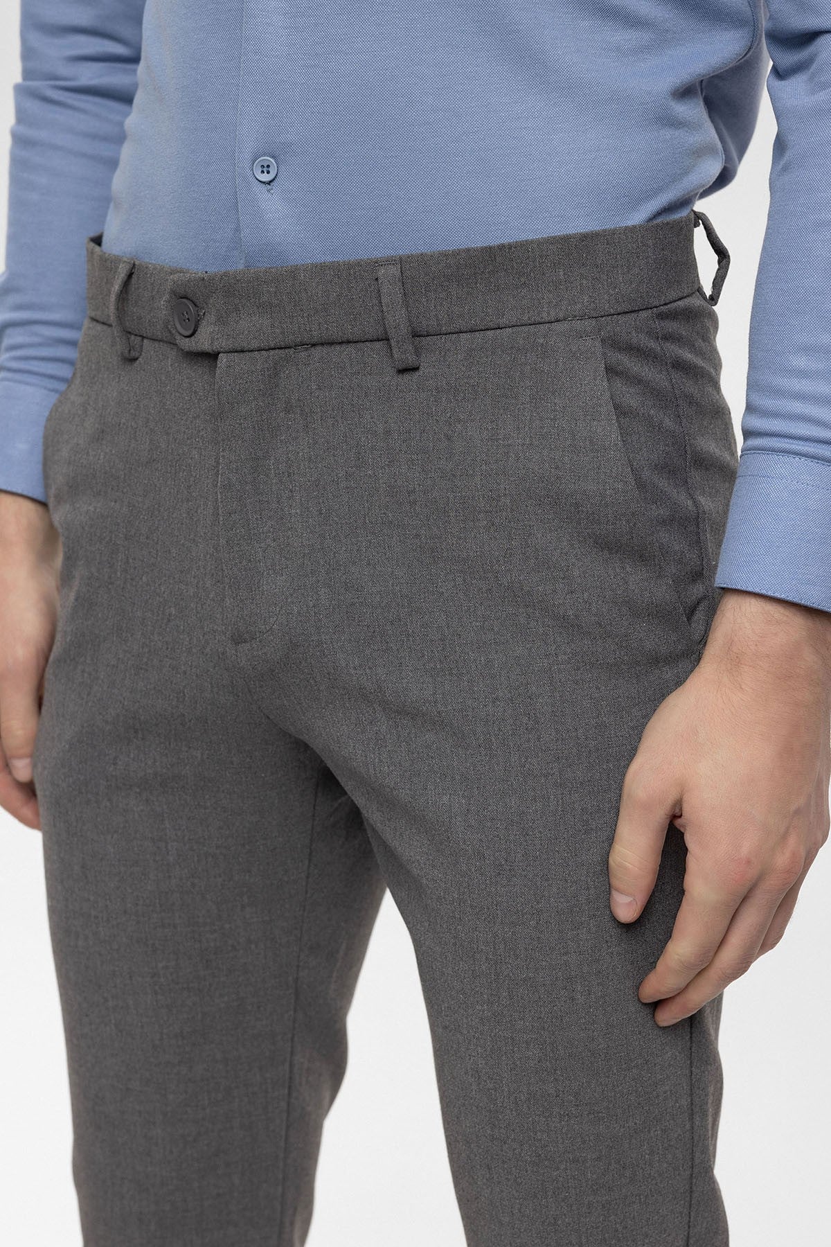 Men's Accessories: Slim-Fit Pants with Detailed Design