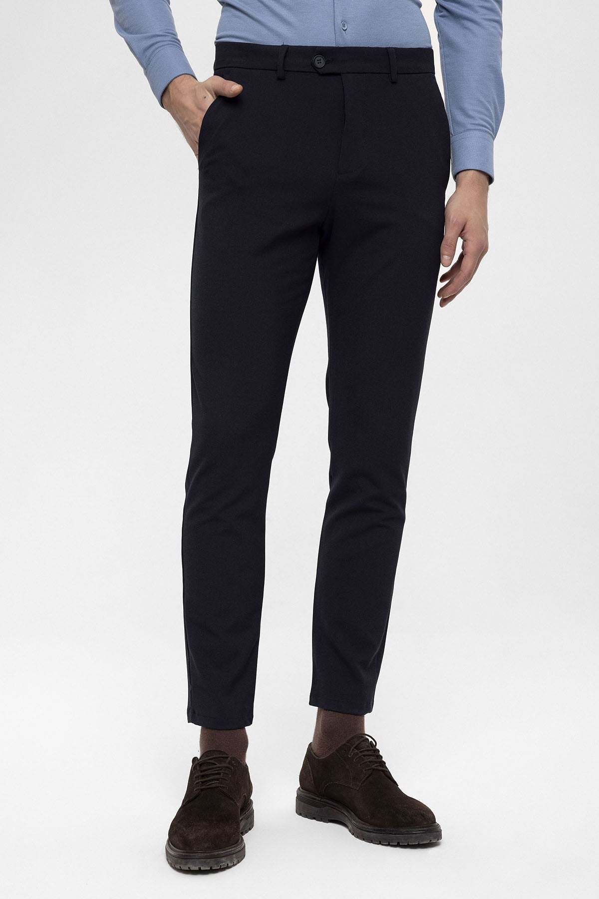 Men's Accessories: Slim-Fit Pants with Detailed Design