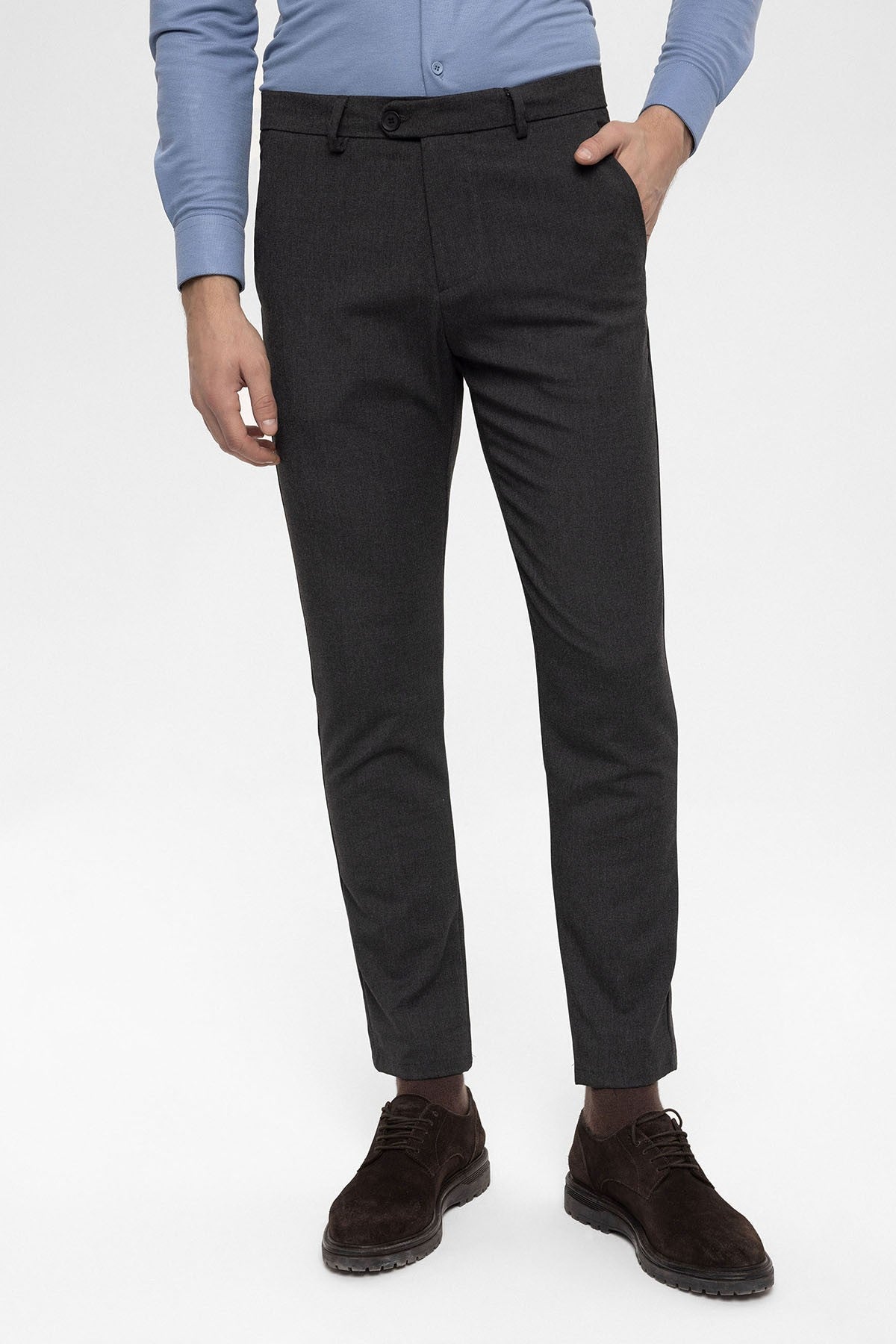Men's Accessories: Slim-Fit Pants with Detailed Design