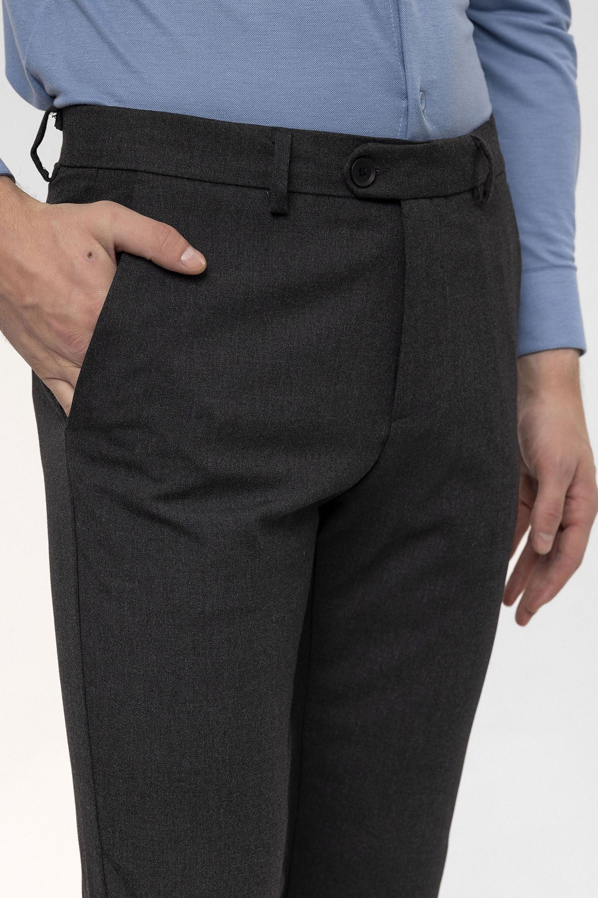 Men's Accessories: Slim-Fit Pants with Detailed Design