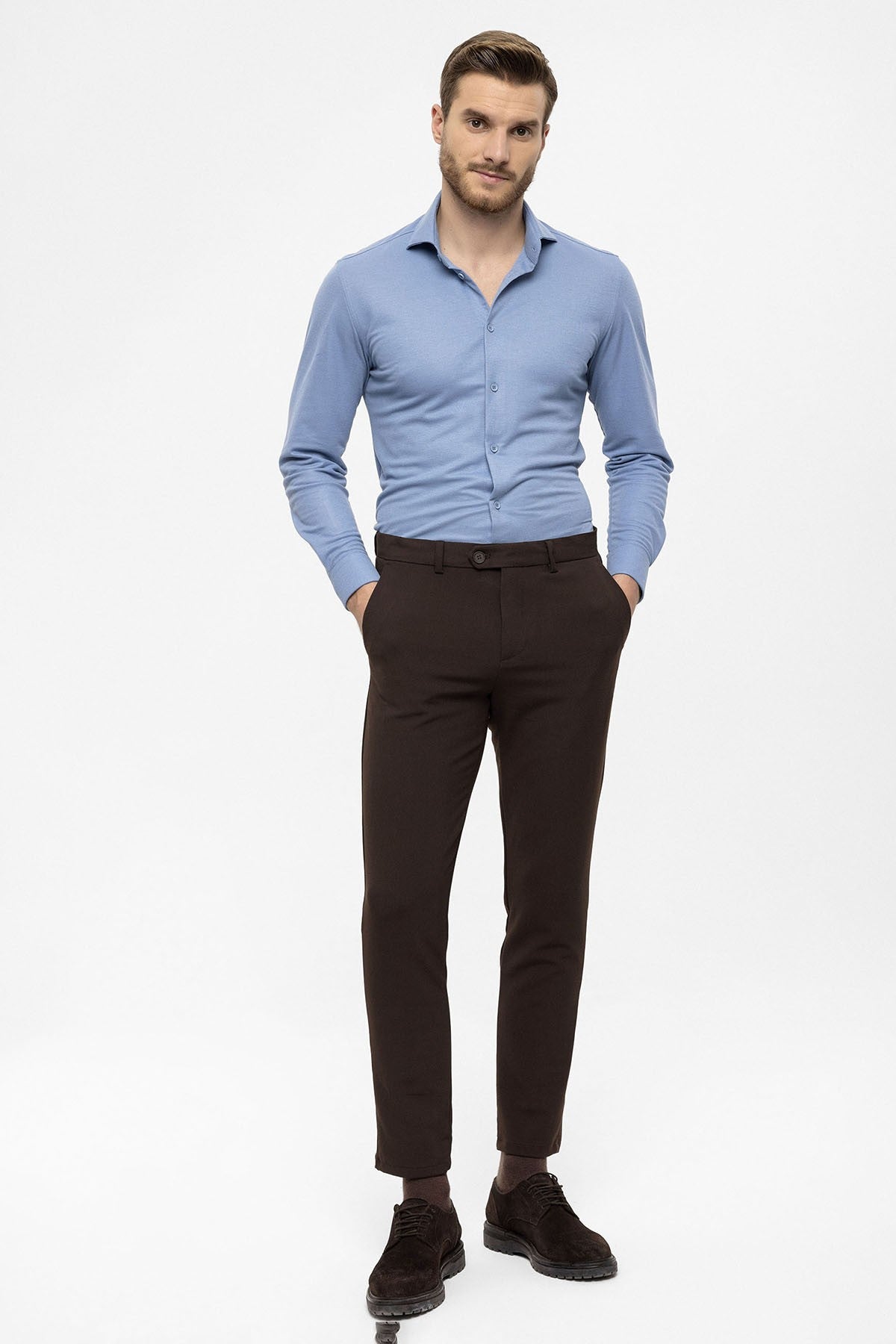 Men's Accessories: Slim-Fit Pants with Detailed Design