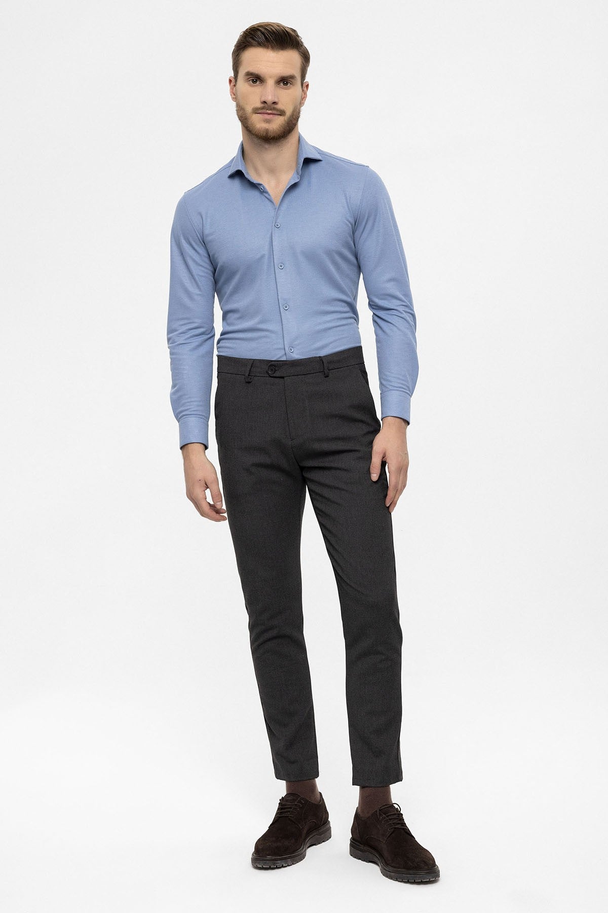 Men's Accessories: Slim-Fit Pants with Detailed Design