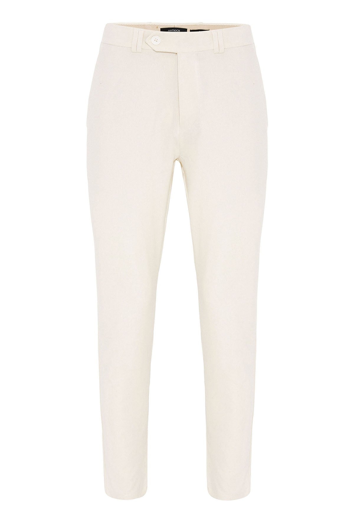 Men's Slim-Fit Solid-Color Fabric Pants with Accents